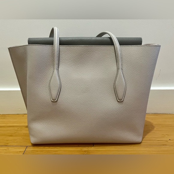 NEW Tod’s Grey Pearl Joy Flag Shoulder Tote Bag - Picture 2 of 6